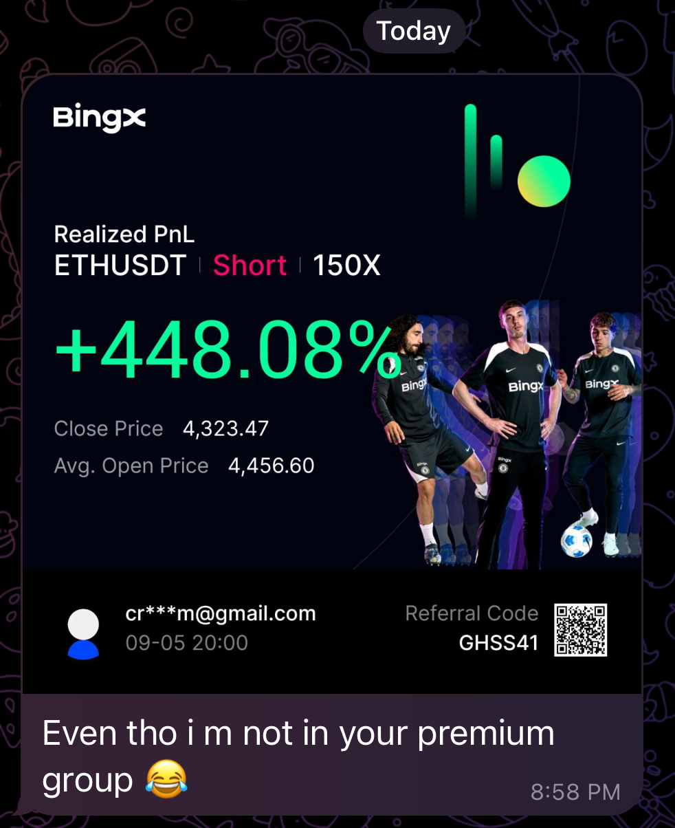 BingX user profit screenshot 2
