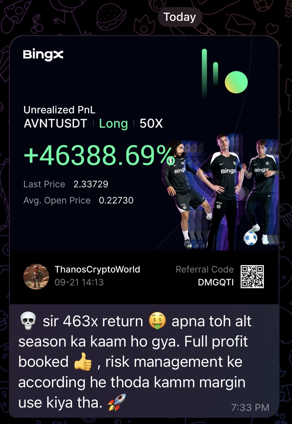 BingX user profit screenshot 6